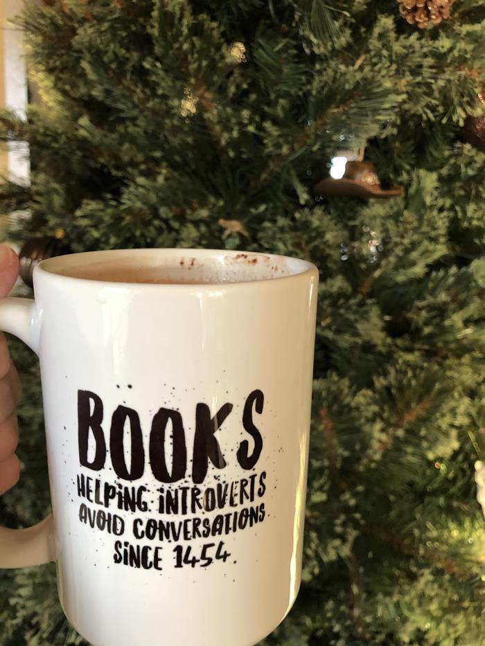 Coffee Cup with words about books