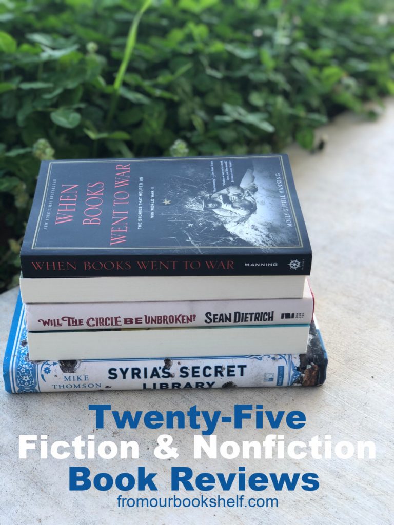 Twenty Five Fiction and Stack of Books and Nonfiction Book Reviews