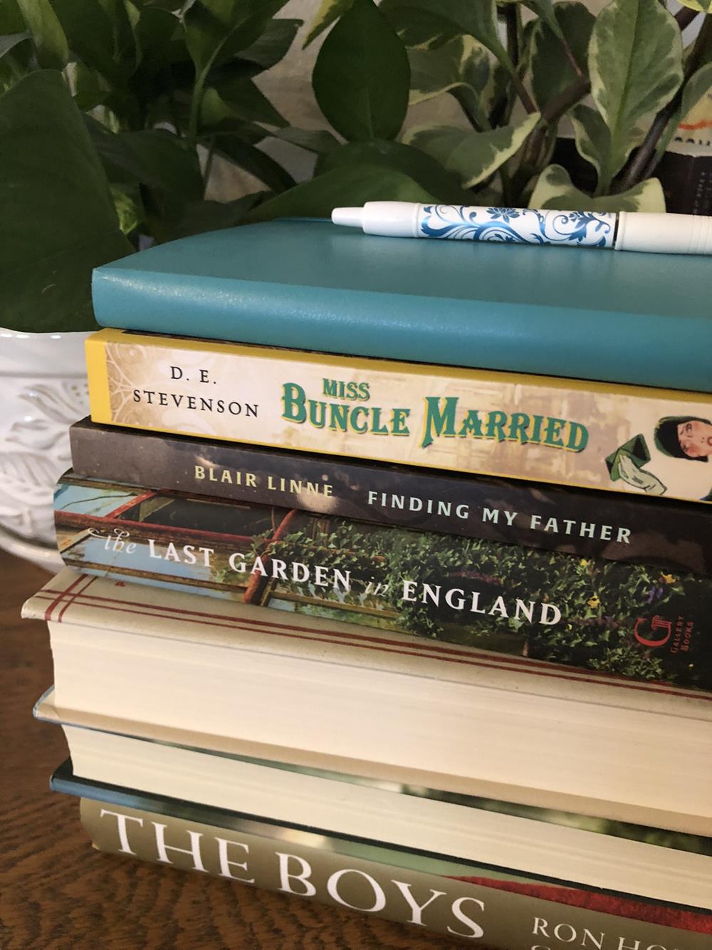 A stack of January Reads 2022
