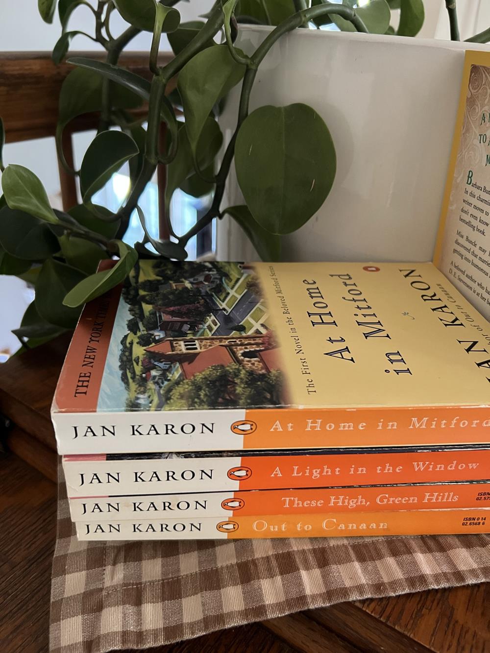 Stack of Mitford Books by Jan Karon