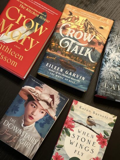 United States Historical Fiction books on black background.