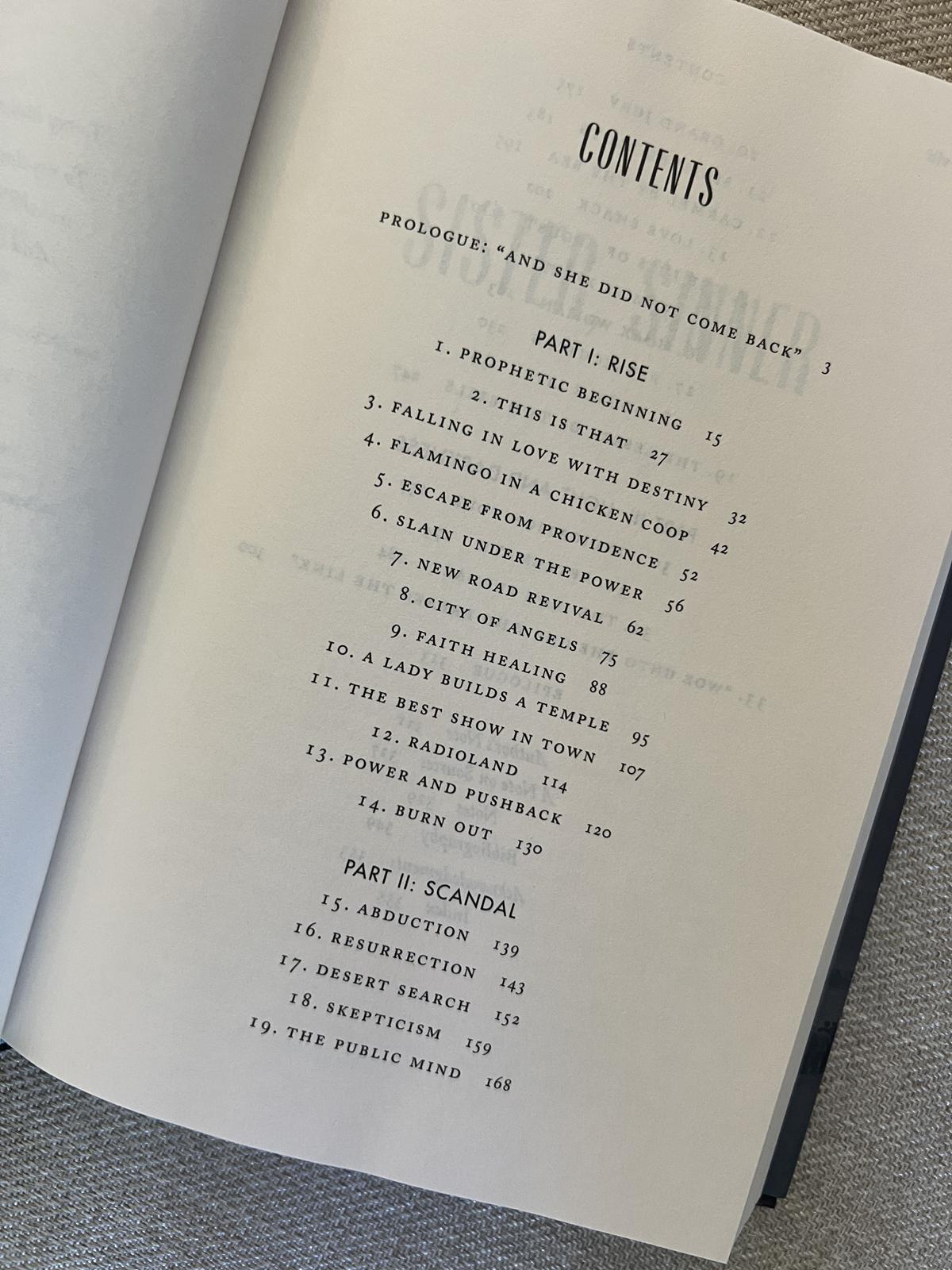 Sister Sinner book table of content