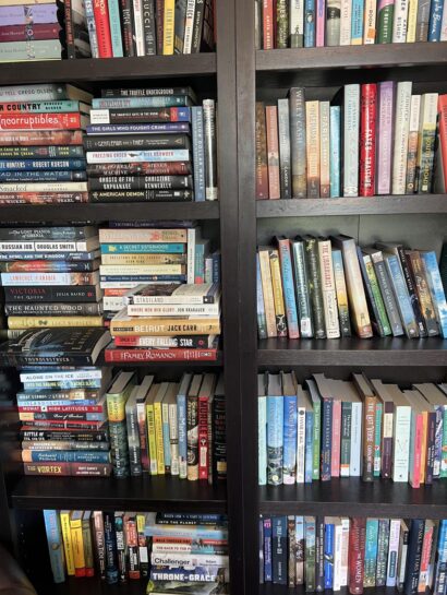 books on a bookshelf