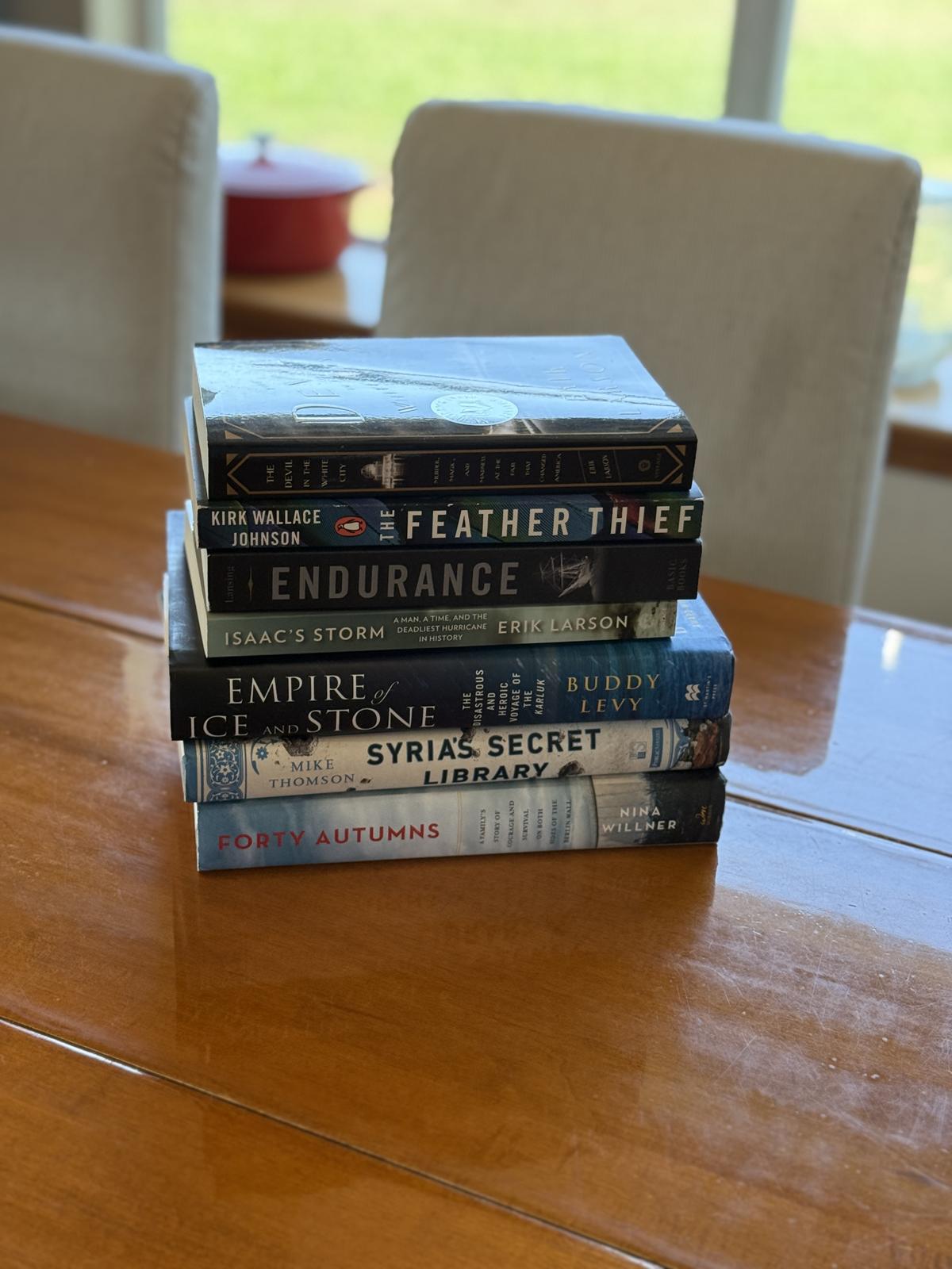 stack of best narrative nonfiction
