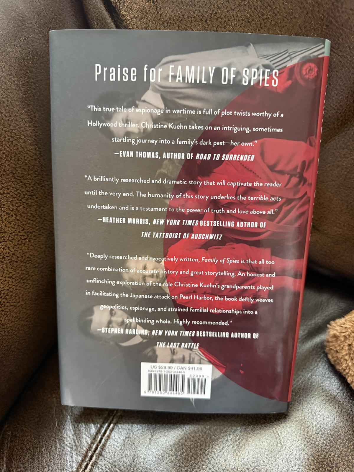 back cover of Family of Spies