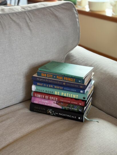 stack of my favorite books read in 2025