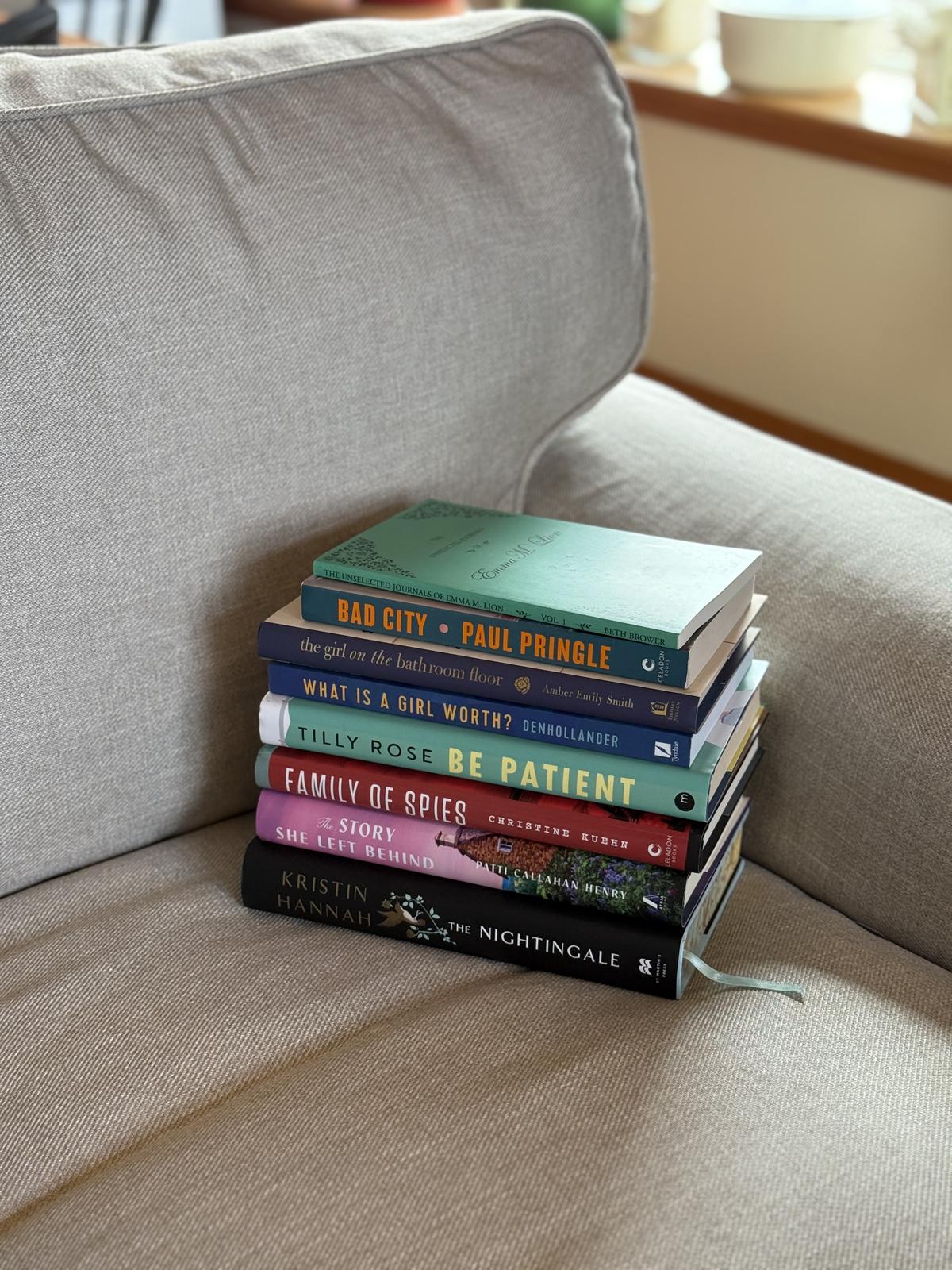 stack of my favorite books read in 2025