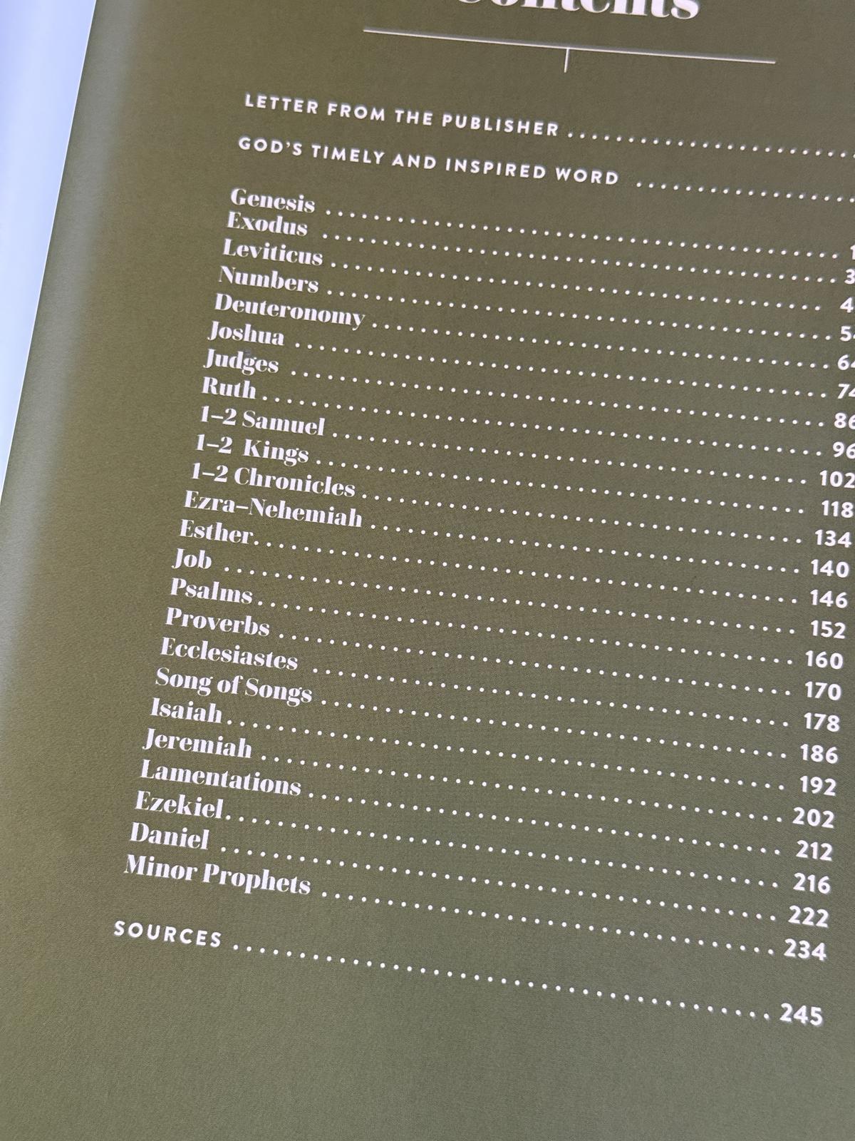 Old Testament Handbook contents