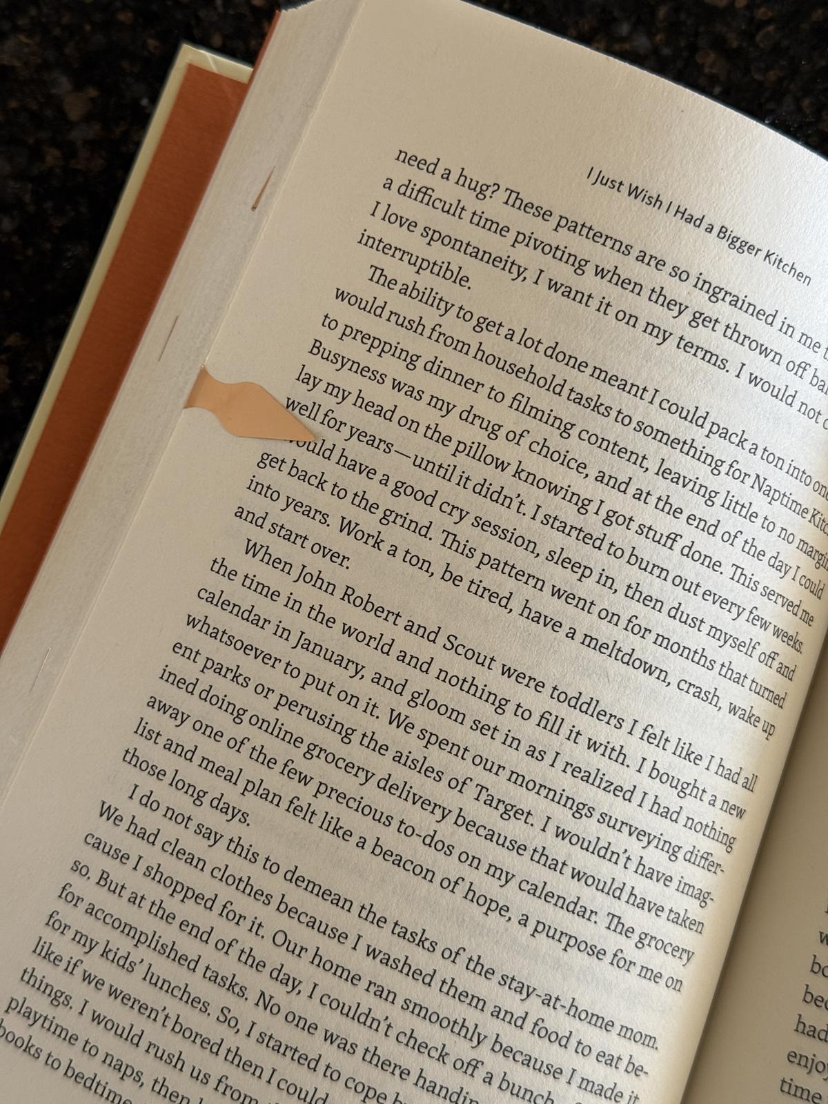 Page inside book I Just Wish I Had A Bigger Kitchen