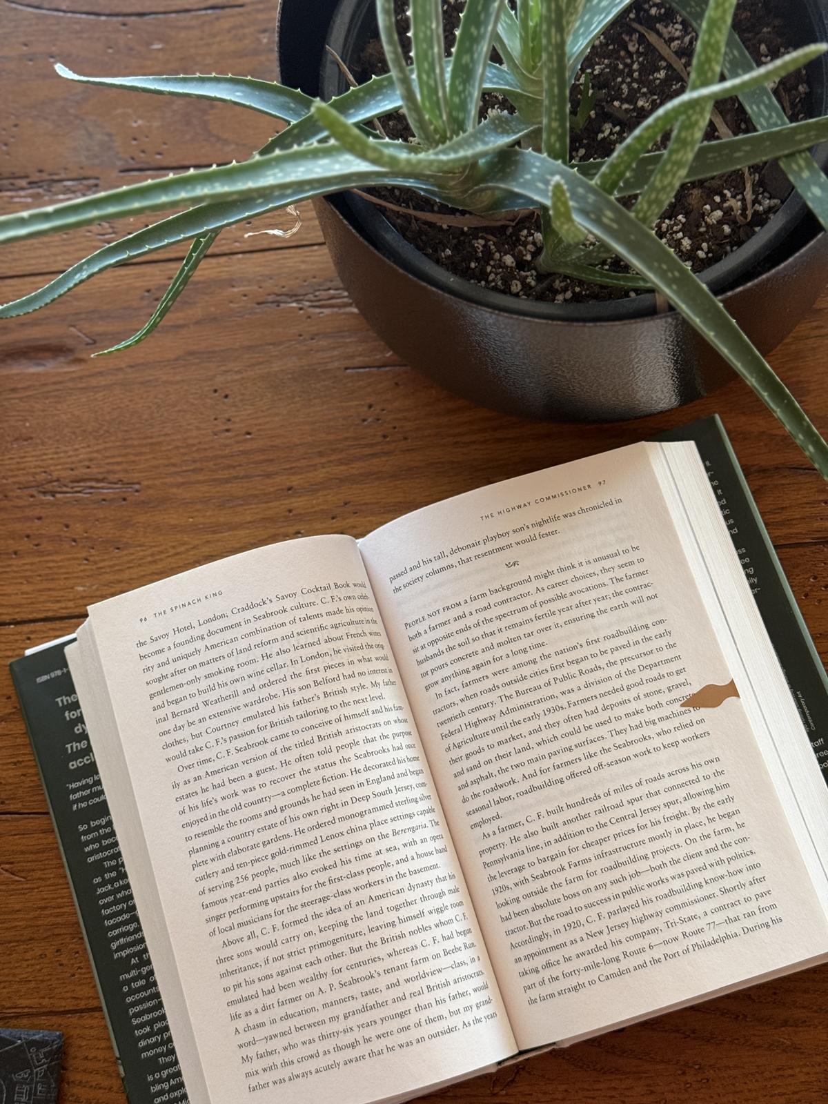 The Spinach King book inside page with book dart