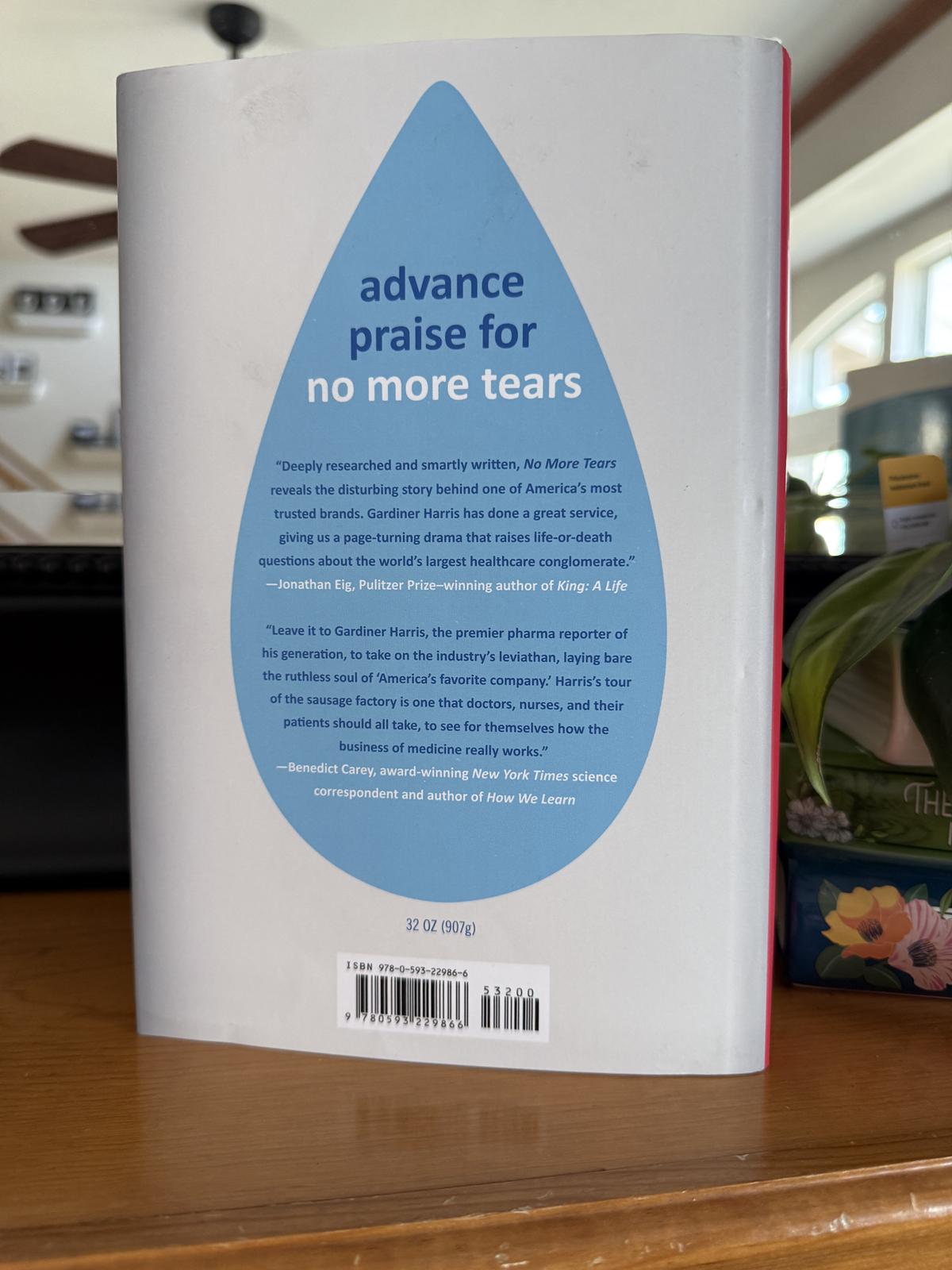 No More Tears by Gardiner Harris book back cover