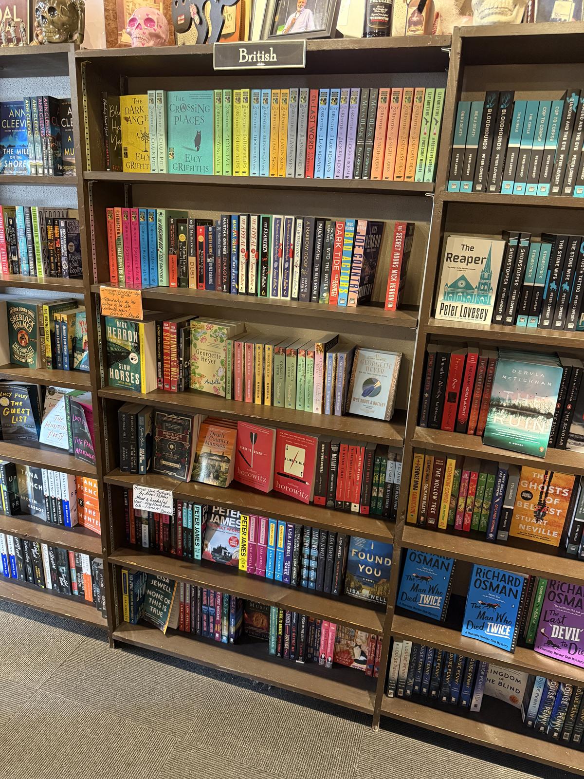British mystery books at Murder By the Book bookstore