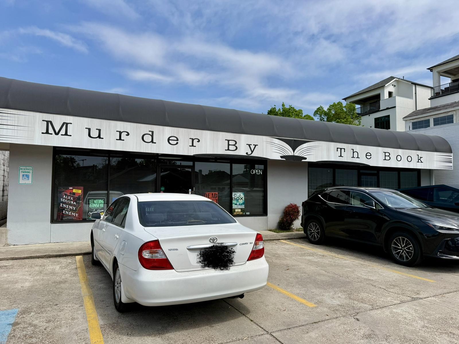 Outside of Murder by the Book Bookstore