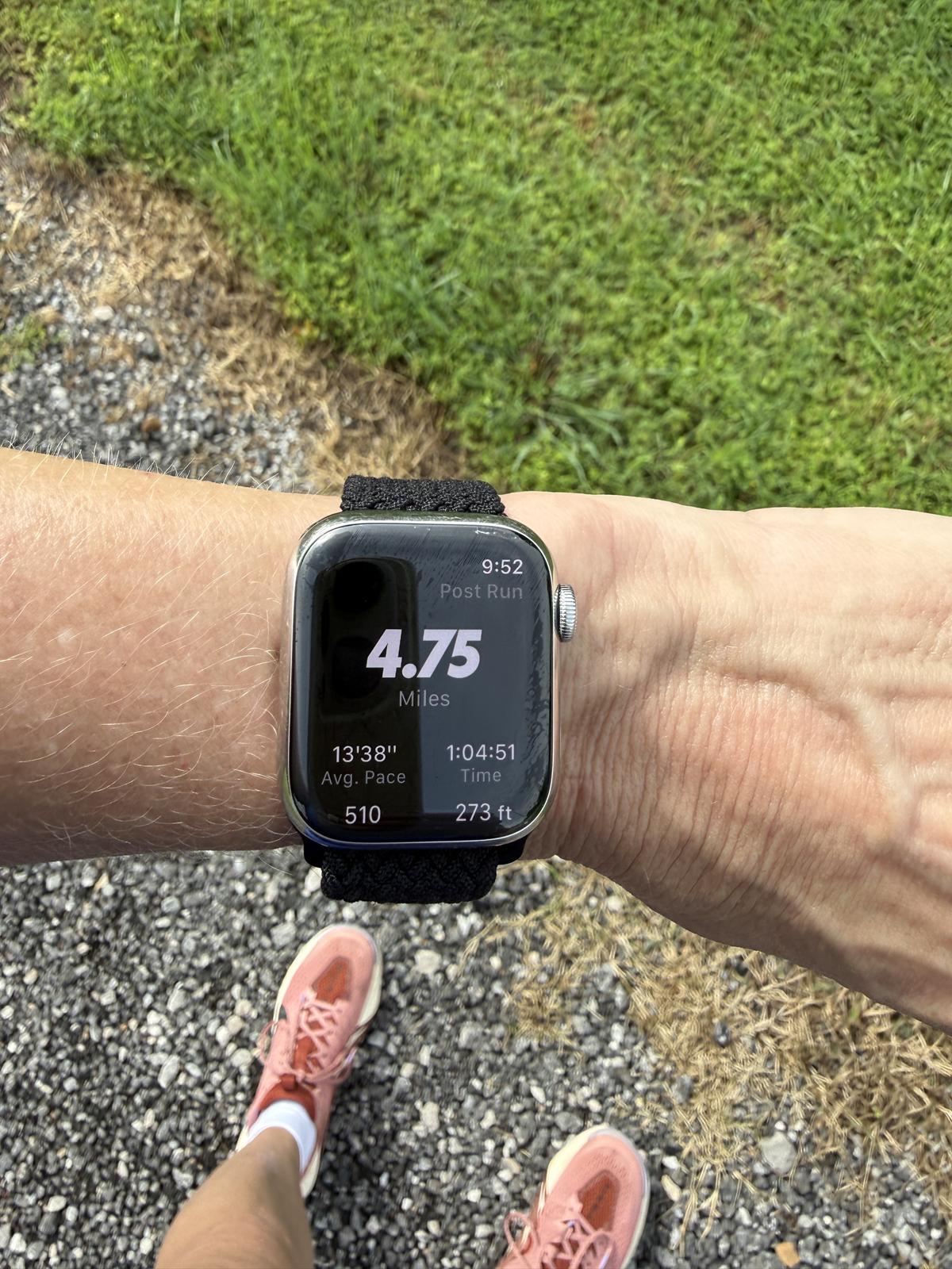 apple watch 4.75 run