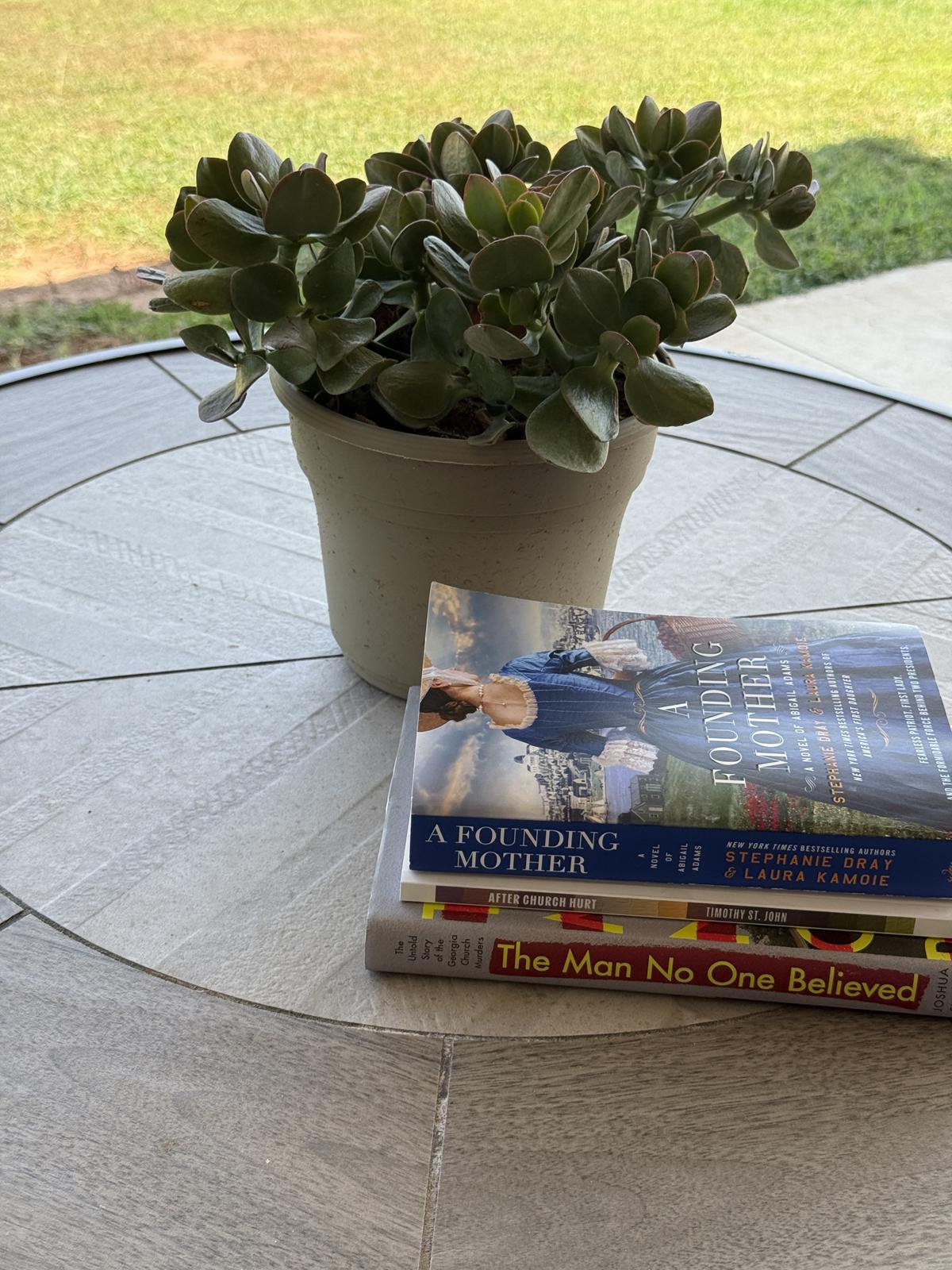 Stack of books read in July 2026