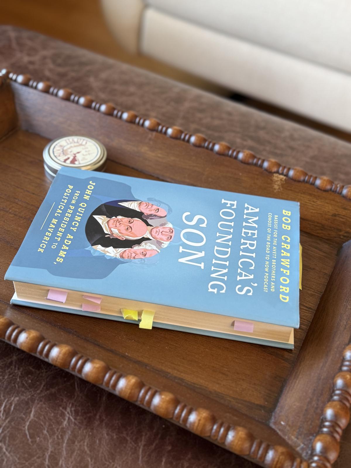 American's Founding Son by Bob Crawford marked pages